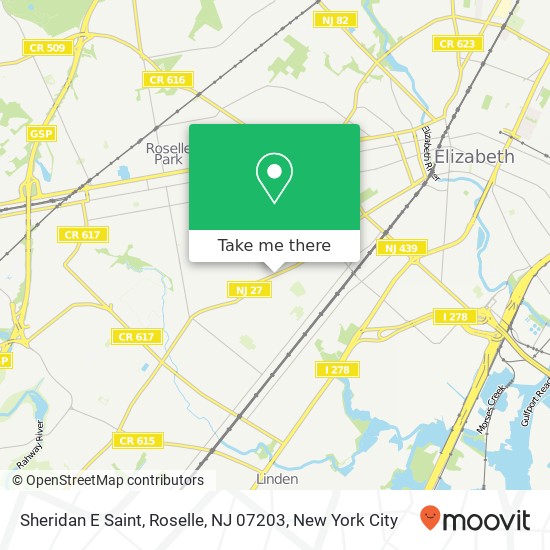 Sheridan E Saint, Roselle, NJ 07203 map