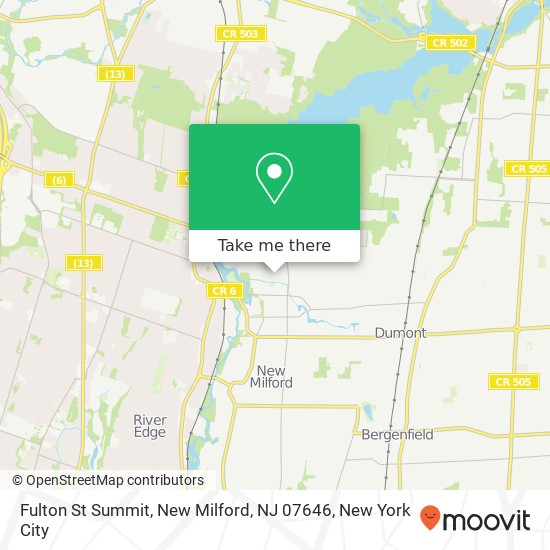 Mapa de Fulton St Summit, New Milford, NJ 07646