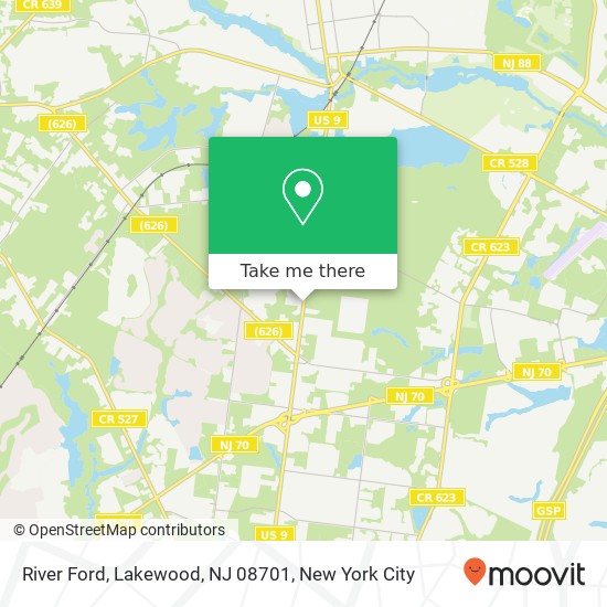 River Ford, Lakewood, NJ 08701 map