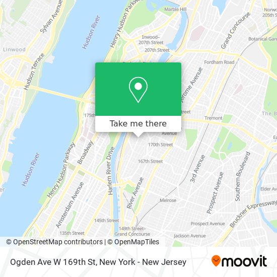 Mapa de Ogden Ave W 169th St