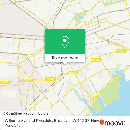 Mapa de Williams Ave and Riverdale, Brooklyn, NY 11207