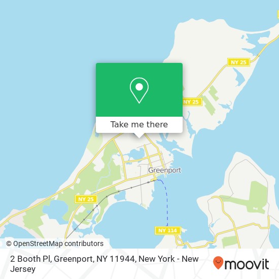 Mapa de 2 Booth Pl, Greenport, NY 11944