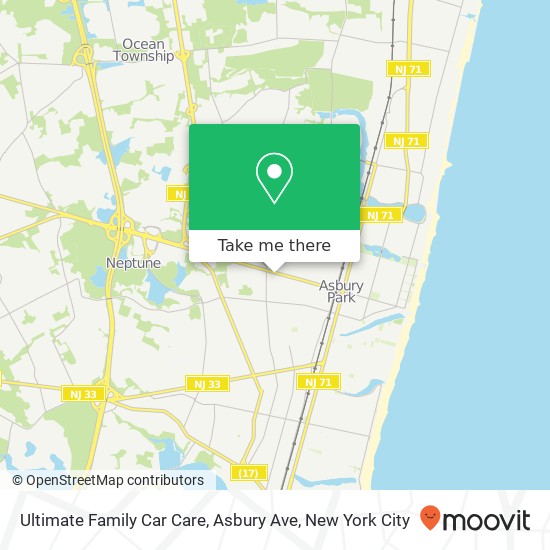 Mapa de Ultimate Family Car Care, Asbury Ave