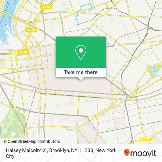 Mapa de Halsey Malcolm X , Brooklyn, NY 11233