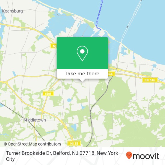 Mapa de Turner Brookside Dr, Belford, NJ 07718