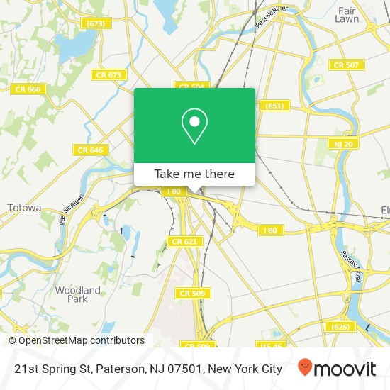 Mapa de 21st Spring St, Paterson, NJ 07501