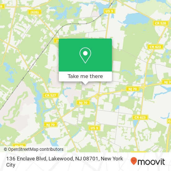 136 Enclave Blvd, Lakewood, NJ 08701 map