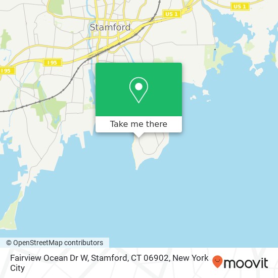Fairview Ocean Dr W, Stamford, CT 06902 map
