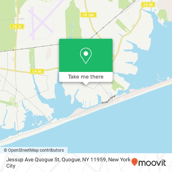 Jessup Ave Quogue St, Quogue, NY 11959 map