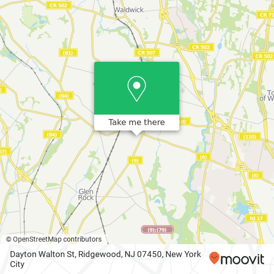 Mapa de Dayton Walton St, Ridgewood, NJ 07450