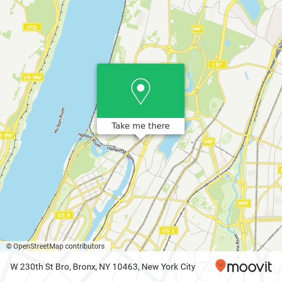 Mapa de W 230th St Bro, Bronx, NY 10463