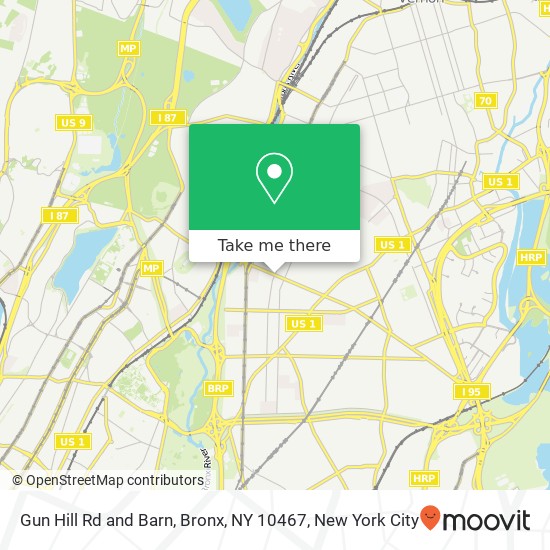 Gun Hill Rd and Barn, Bronx, NY 10467 map