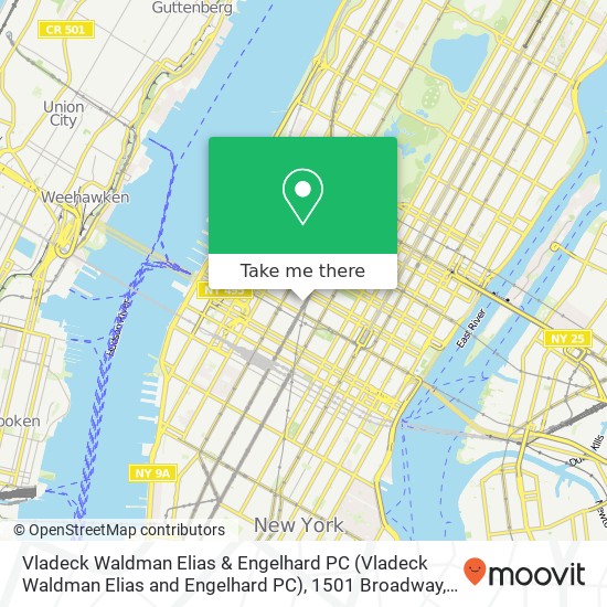 Vladeck Waldman Elias & Engelhard PC (Vladeck Waldman Elias and Engelhard PC), 1501 Broadway map