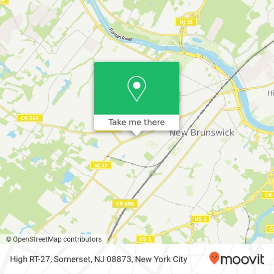 Mapa de High RT-27, Somerset, NJ 08873