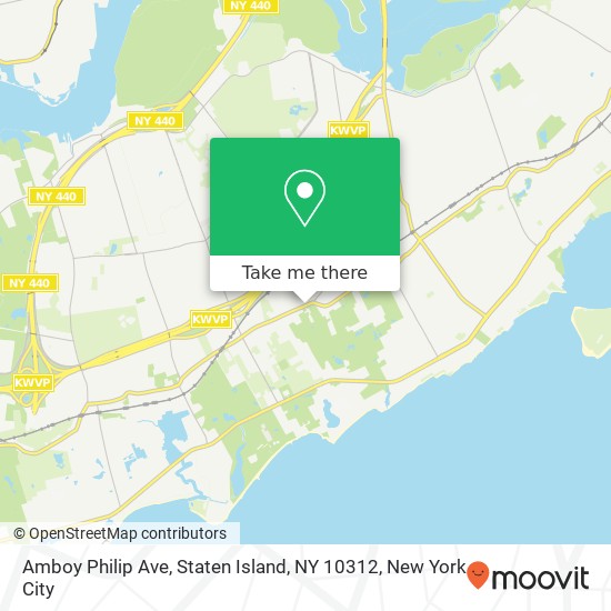 Mapa de Amboy Philip Ave, Staten Island, NY 10312