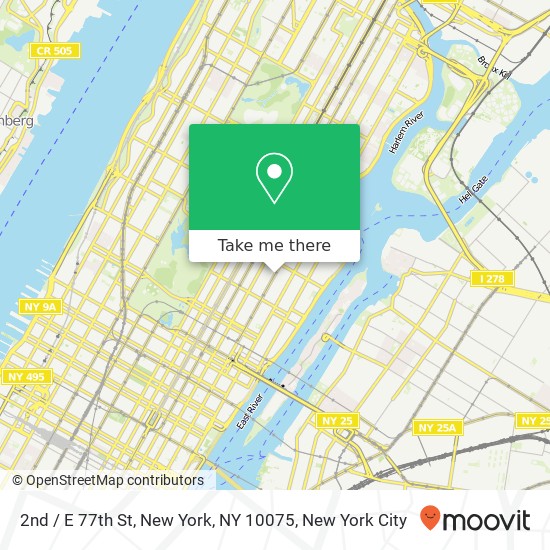 Mapa de 2nd / E 77th St, New York, NY 10075