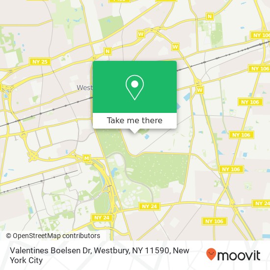 Mapa de Valentines Boelsen Dr, Westbury, NY 11590
