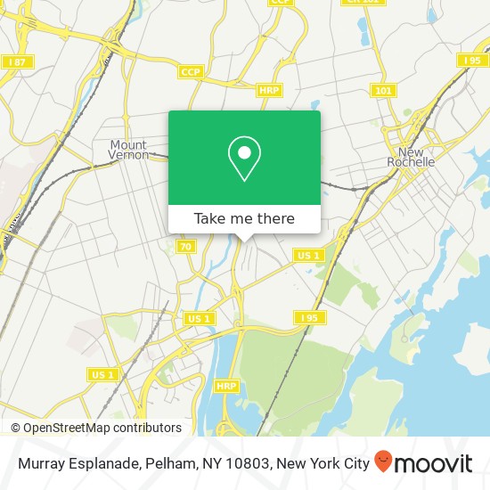 Mapa de Murray Esplanade, Pelham, NY 10803