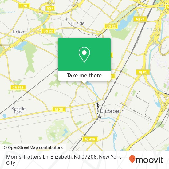 Morris Trotters Ln, Elizabeth, NJ 07208 map