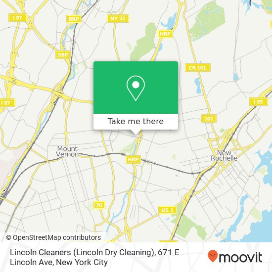 Mapa de Lincoln Cleaners (Lincoln Dry Cleaning), 671 E Lincoln Ave