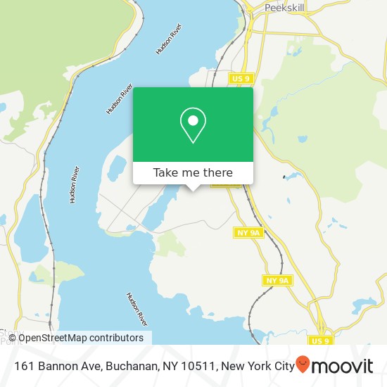 Mapa de 161 Bannon Ave, Buchanan, NY 10511