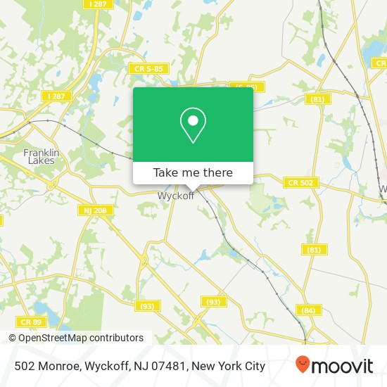 502 Monroe, Wyckoff, NJ 07481 map