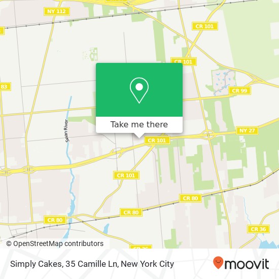 Mapa de Simply Cakes, 35 Camille Ln