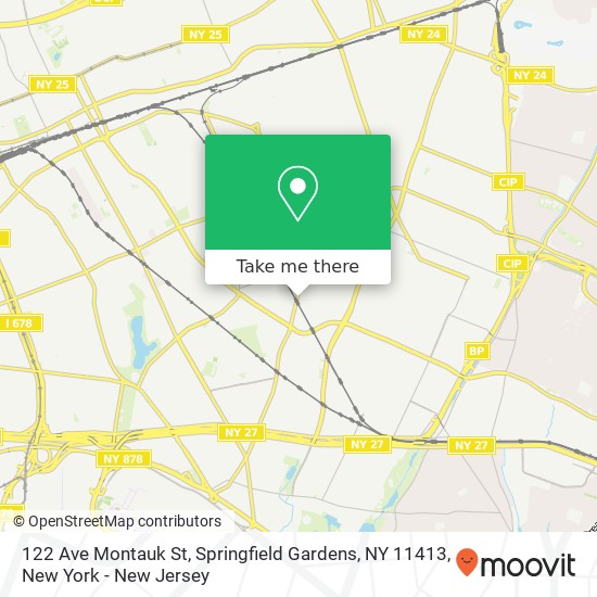 Mapa de 122 Ave Montauk St, Springfield Gardens, NY 11413