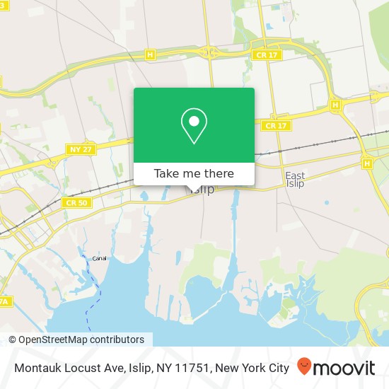 Montauk Locust Ave, Islip, NY 11751 map