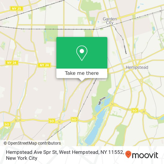 Mapa de Hempstead Ave Spr St, West Hempstead, NY 11552