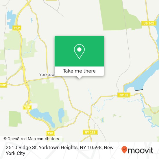 Mapa de 2510 Ridge St, Yorktown Heights, NY 10598