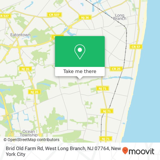 Mapa de Brid Old Farm Rd, West Long Branch, NJ 07764