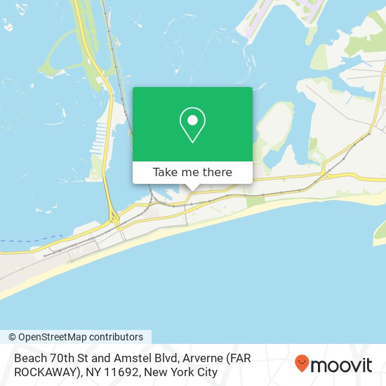 Mapa de Beach 70th St and Amstel Blvd, Arverne (FAR ROCKAWAY), NY 11692