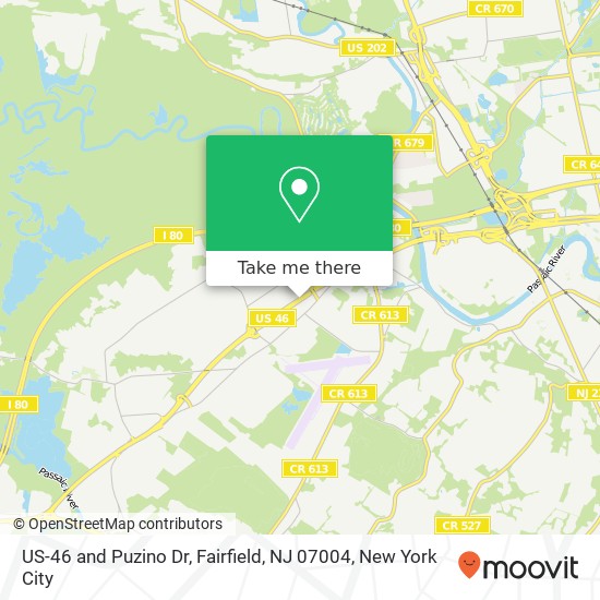 US-46 and Puzino Dr, Fairfield, NJ 07004 map