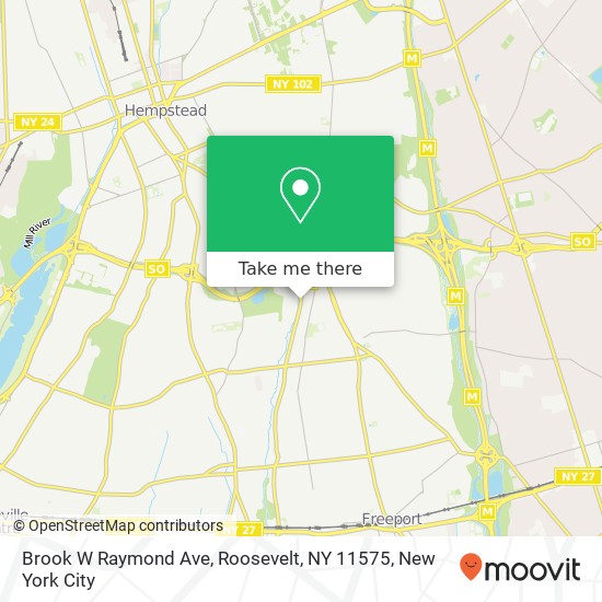 Brook W Raymond Ave, Roosevelt, NY 11575 map