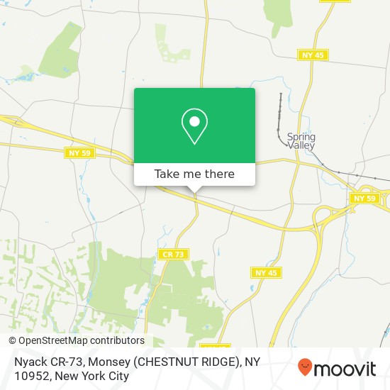 Nyack CR-73, Monsey (CHESTNUT RIDGE), NY 10952 map