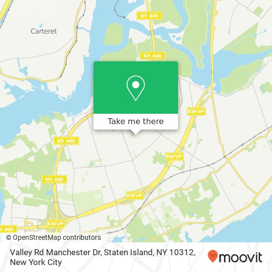 Mapa de Valley Rd Manchester Dr, Staten Island, NY 10312