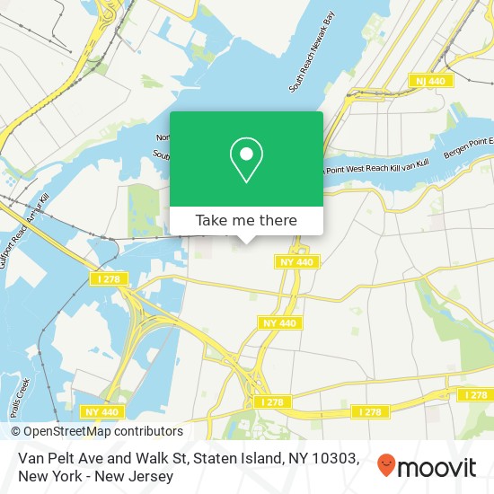 Mapa de Van Pelt Ave and Walk St, Staten Island, NY 10303