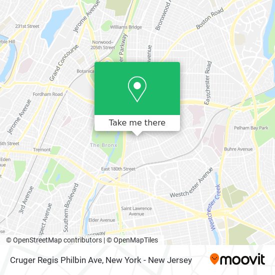 Mapa de Cruger Regis Philbin Ave