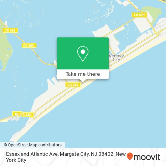 Mapa de Essex and Atlantic Ave, Margate City, NJ 08402