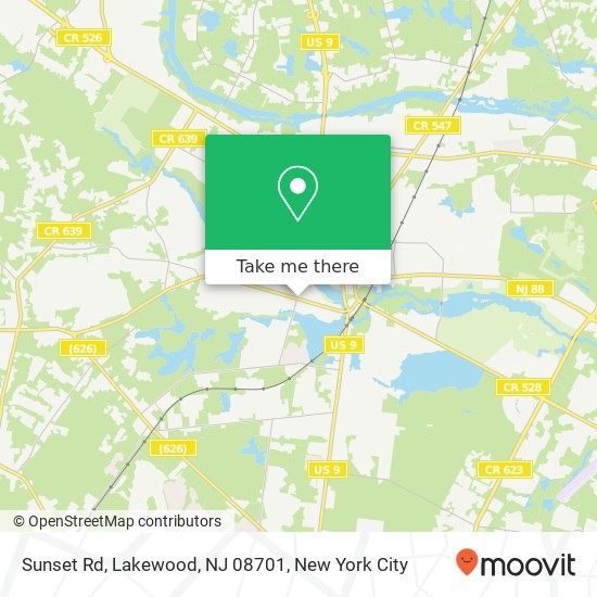 Sunset Rd, Lakewood, NJ 08701 map