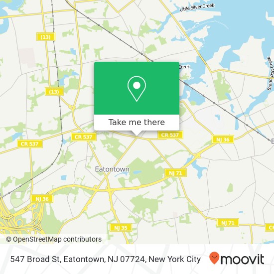 547 Broad St, Eatontown, NJ 07724 map