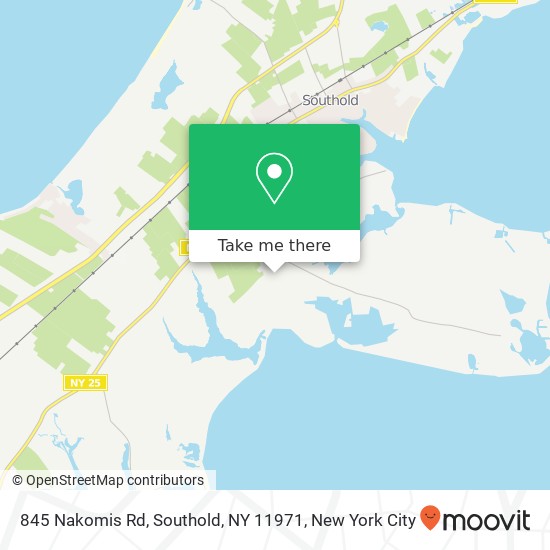 Mapa de 845 Nakomis Rd, Southold, NY 11971