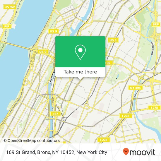 Mapa de 169 St Grand, Bronx, NY 10452