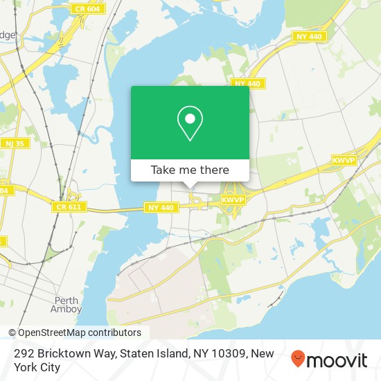 Mapa de 292 Bricktown Way, Staten Island, NY 10309