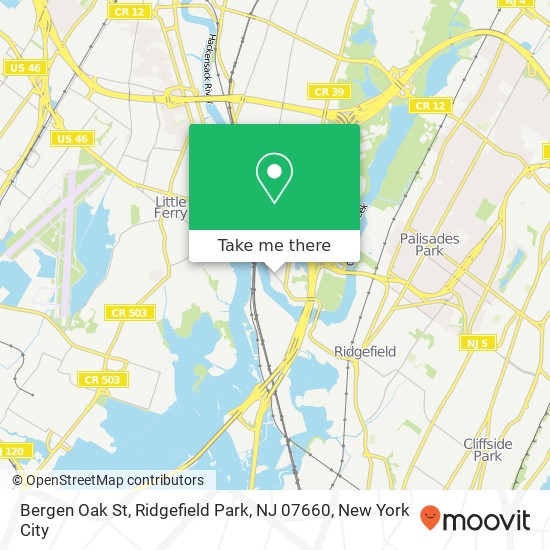 Bergen Oak St, Ridgefield Park, NJ 07660 map