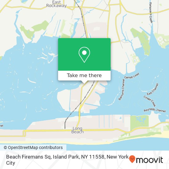 Mapa de Beach Firemans Sq, Island Park, NY 11558