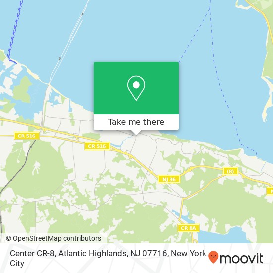 Mapa de Center CR-8, Atlantic Highlands, NJ 07716