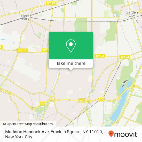 Madison Hancock Ave, Franklin Square, NY 11010 map