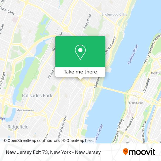 Mapa de New Jersey Exit 73
